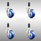Service Caster 3 Inch 316SS Blue Polyurethane Swivel 1 Inch Expanding Stem Caster Set SCC SCC-SS316EX20S314-PPUB-BLUE-1-4 - alternate 1